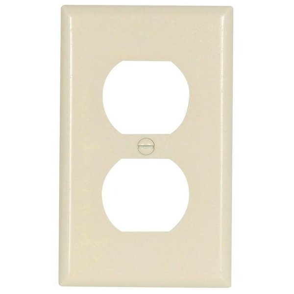 Eaton Wiring Devices Receptacle Wallplate, 412 in L, 234 in W, 1 Gang, Thermoset, Light Almond 2132LA-BOX